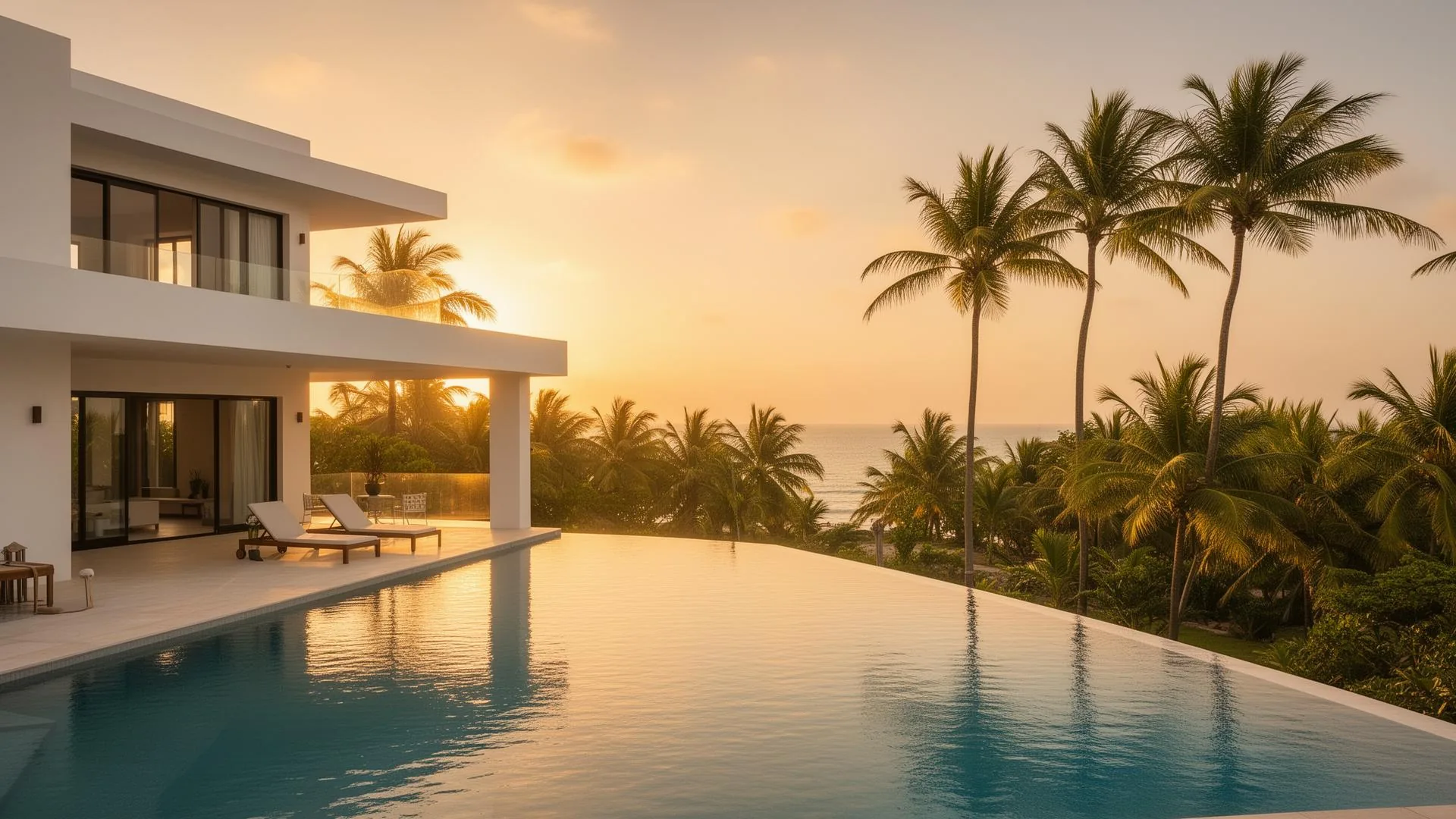 Villa à Jacqueville au coucher de soleil